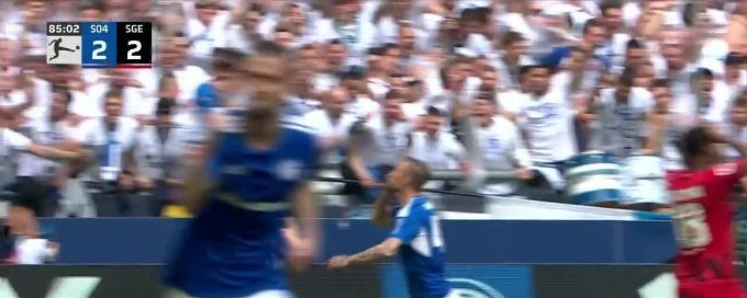 Sebastian Polter goal 85th minute Schalke 04 2-2 Eintracht Frankfurt