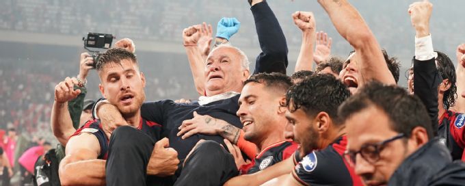 Claudio Ranieri takes Cagliari back into Serie A