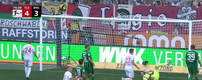 Ruben Vargas goal 76th minute FC Augsburg 4-3 Borussia Monchengladbach