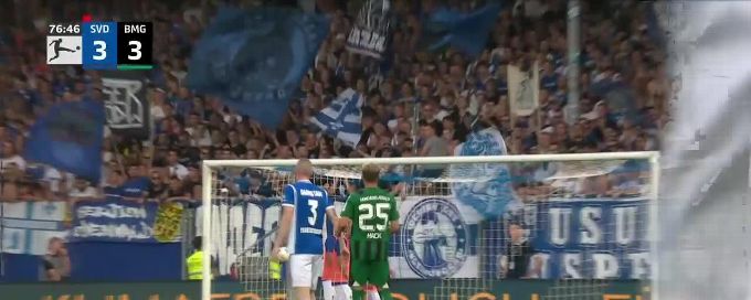 Tomas Cvancara goal 77th minute SV Darmstadt 98 3-3 Borussia Monchengladbach