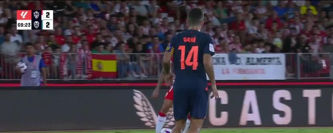 Sergio Arribas goal 69th minute Almería 2-2 Valencia