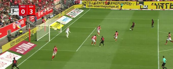 Jonas Hofmann goal 65th minute Mainz 0-3 Bayer Leverkusen