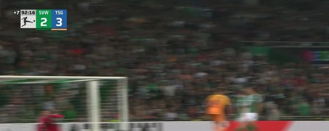 Marius Bulter goal 92nd minute Werder Bremen 2-3 TSG Hoffenheim
