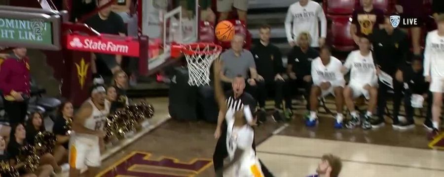 Jamiya Neal gets the basket plus the foul