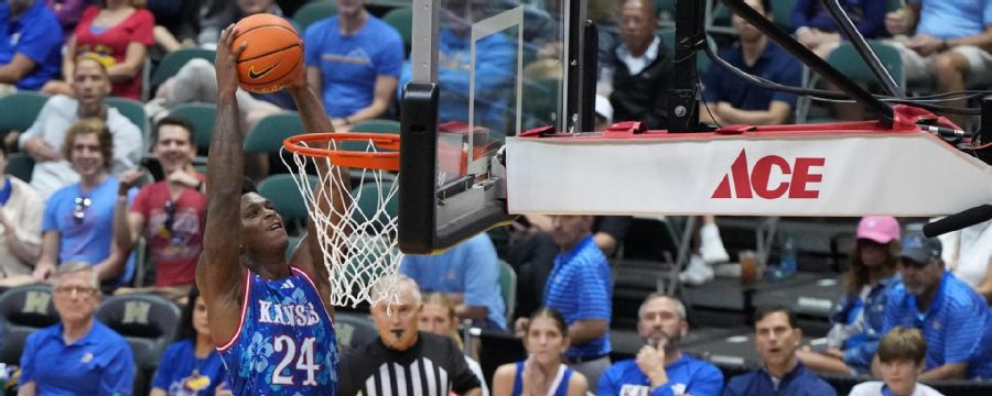 K.J. Adams goes off the backboard for this slam