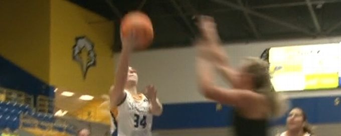 Valentina Saric finishes off the and-1 for Morehead State