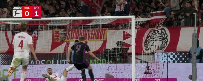 Harry Kane taps home his 18th Bundesliga goal for Bayern