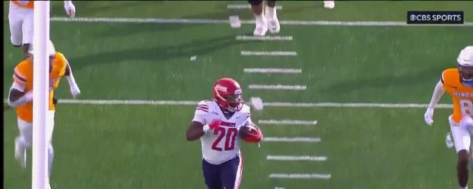 Quinton Cooley takes off for a 42-yard rushing TD for Liberty