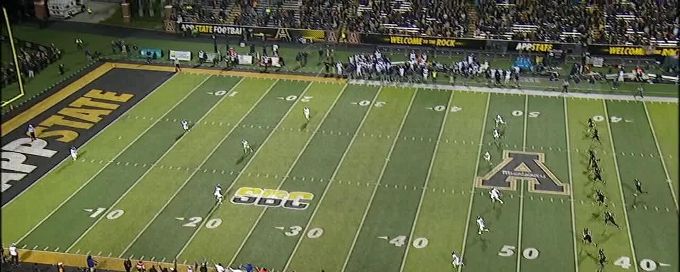 DeAndre Buchannon takes one back 100 yards for a Georgia Southern TD