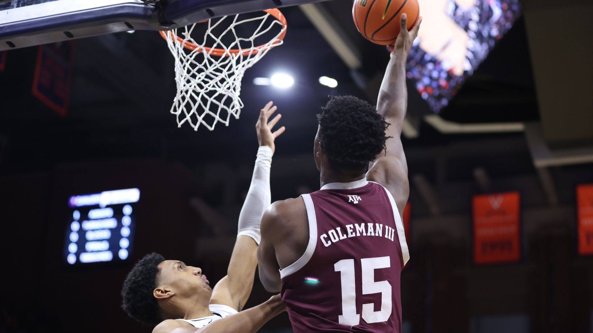No. 14 Aggies fall to Virginia in ACC/SEC Challenge