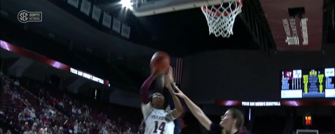 Maliyah Johnson finishes through contact