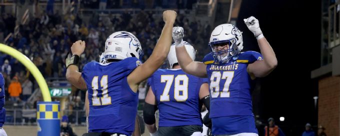 South Dakota State reaches FCS final with 59-0 rout of UAlbany