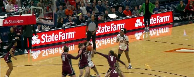 Kymora Johnson nails it from behind the arc