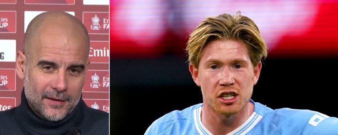 Guardiola 'delighted' with De Bruyne's return from injury