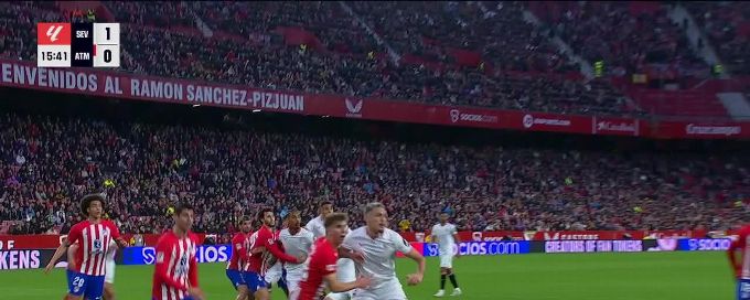 Isaac Romero heads in the opener for Sevilla