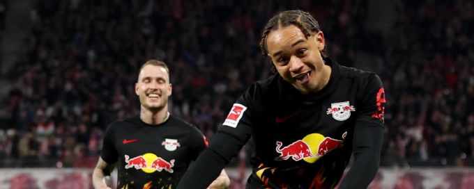 Xavi Simons' spectacular volley makes it 1-0 RB Leipzig