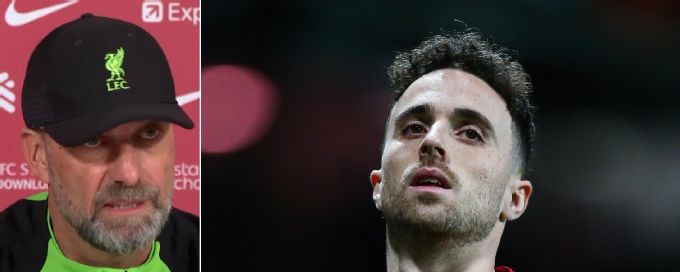 Jurgen Klopp rules Diogo Jota out for 'months' with knee injury