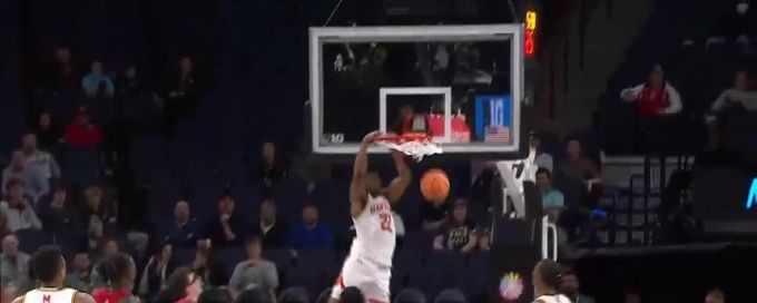 Geronimo! Maryland pads lead with an alley-oop