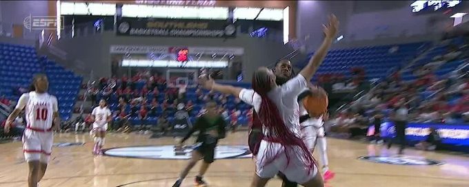 Alecia Westbrook with the hoop & harm