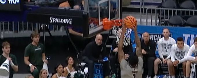 Cameron Matthews' steal sets up a Tolu Smith dunk for Mississippi State