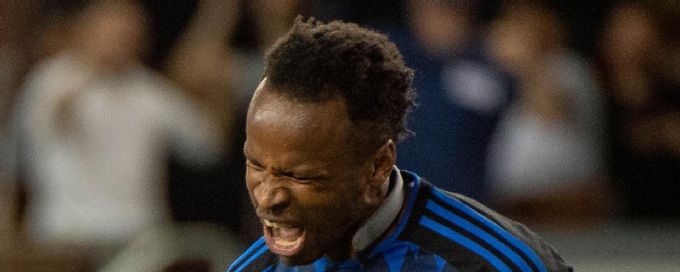 Jeremy Ebobisse scores 2 first-half goals for San Jose