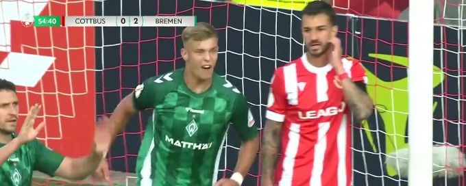 Keke Topp nets hat trick vs. Energie Cottbus