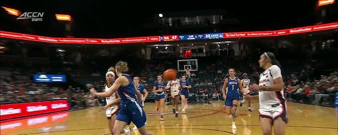 Kymora Johnson flashes behind-the-back dime for Virginia