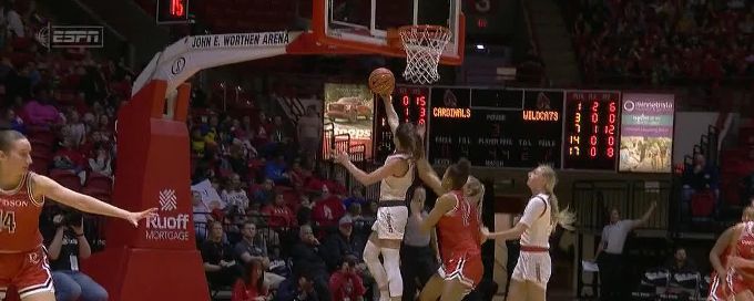 Ally Becki scores and draws the foul