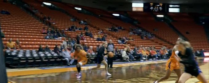 Brinley Cannon finishes through contact