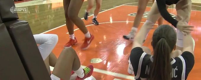Johnea Donahue gets the and-1