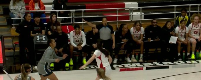 Grace Schmidt finishes through contact