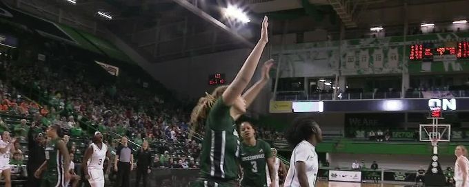 Blessing King scores and draws the foul