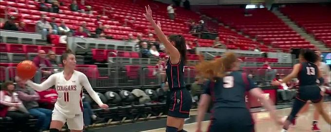Charlotte Abraham nails it from behind the arc