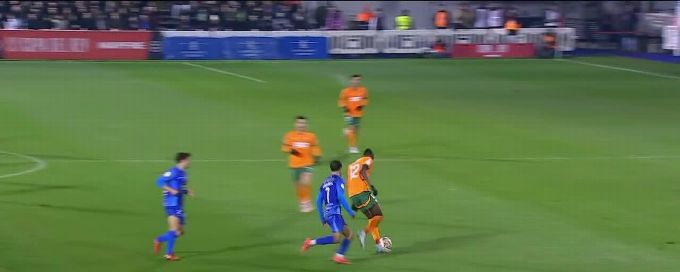 Sadiq Umar slots in the goal for Valencia