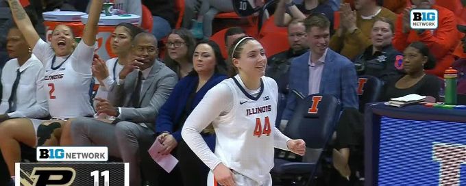 Kendall Bostic nails it from behind the arc