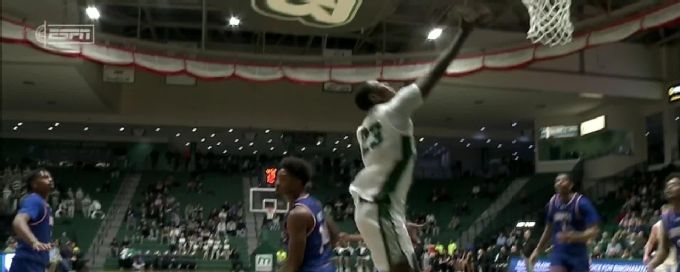 Wes Peterson Jr. somehow gets the and-1 to fall