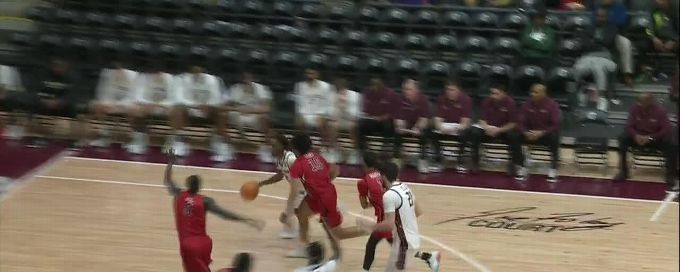 TJ Biel gets up for the rejection