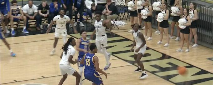 Anias Futrell elevates for the big-time block