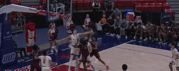 Modestas Kancleris with the massive block at the rim