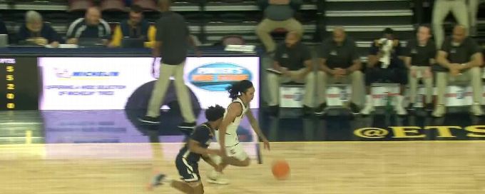 Allen Strothers gets the and-1 to fall