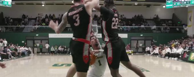 Malik Thomas gets the and-1 to fall