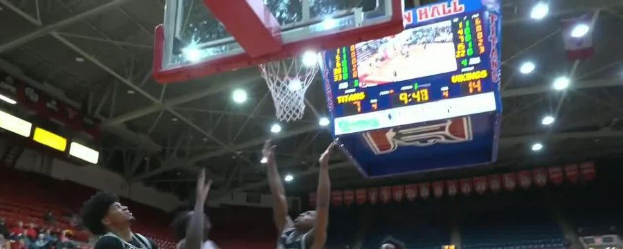 Ryan Kalambay somehow gets the and-1 to fall