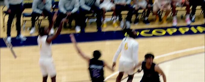 Toby Nnadozie shows off the swagger with long 3-pointer