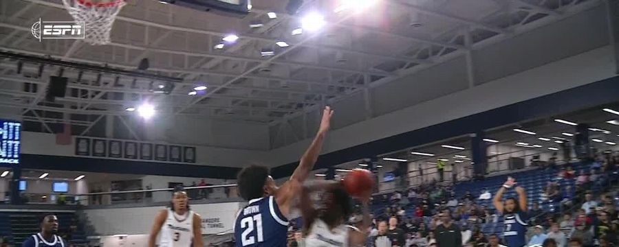 CJ Huntley fights off defender for and-1