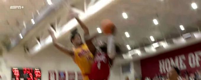 Josh Omojafo somehow gets the and-1 to fall