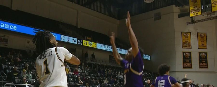 Tim Eze gets up for the beautiful slam