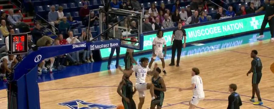 Isaiah Barnes gets up for the beautiful dunk