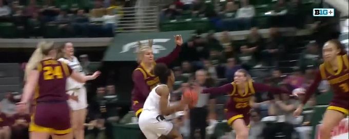 Jaddan Simmons gets nice layup for MSU