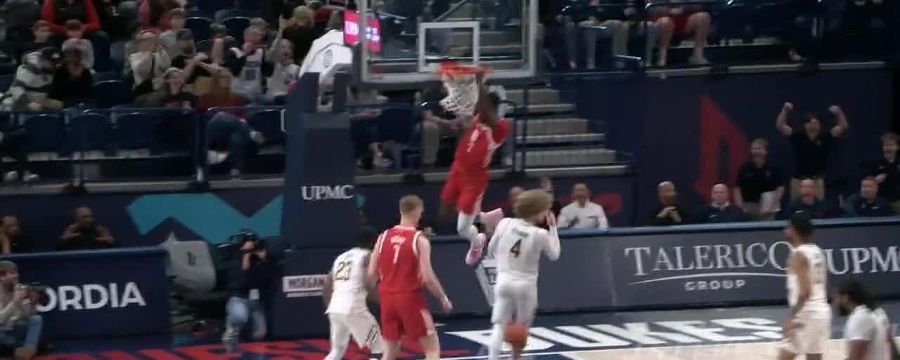 David Dixon gets up for the beautiful followup slam