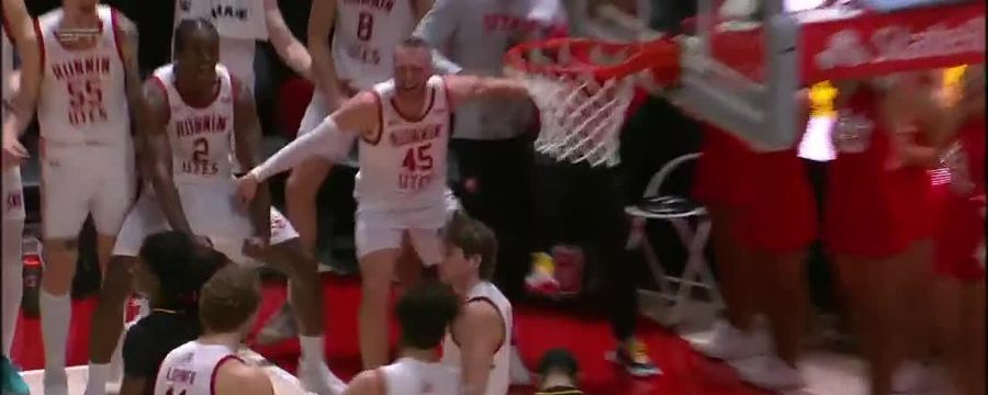 Brady Smith gets the hoop and the harm